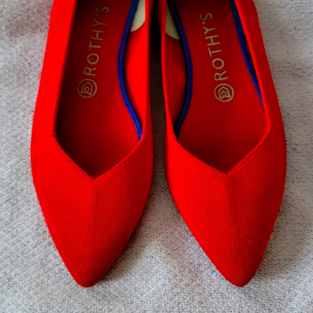 Rothy's The Point Bright Red 9